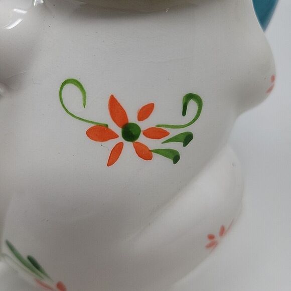 Lucky Cat Mini Teapot w/ Koi Fish Ceramic Kitten Crackle Barrel Exclusive 11oz - Picture 9 of 13